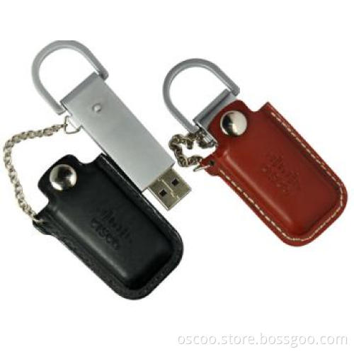 1GB leather usb flash drive